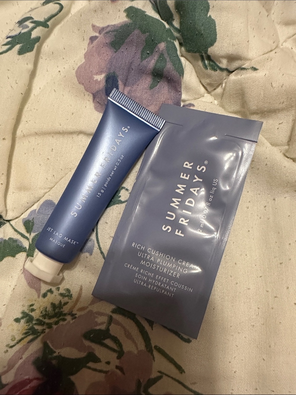 Summer Fridays Jet Lag Mask and Rich Cushion Cream